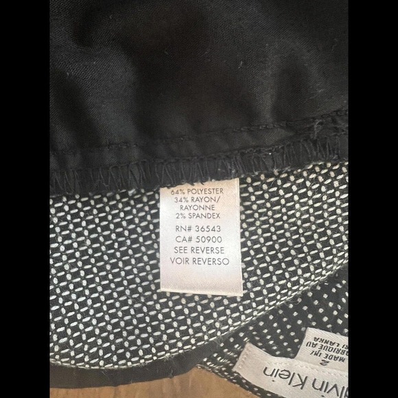 Calvin Klein Womens Black White Polka Dot Shorts Size 2 Flat Front Button Fly - Picture 6 of 6